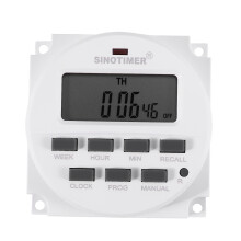 Tm618H-2 220V Ac Digital Time Switch Output Voltage 7 Day Weekly Programmable Timer For Lights Application