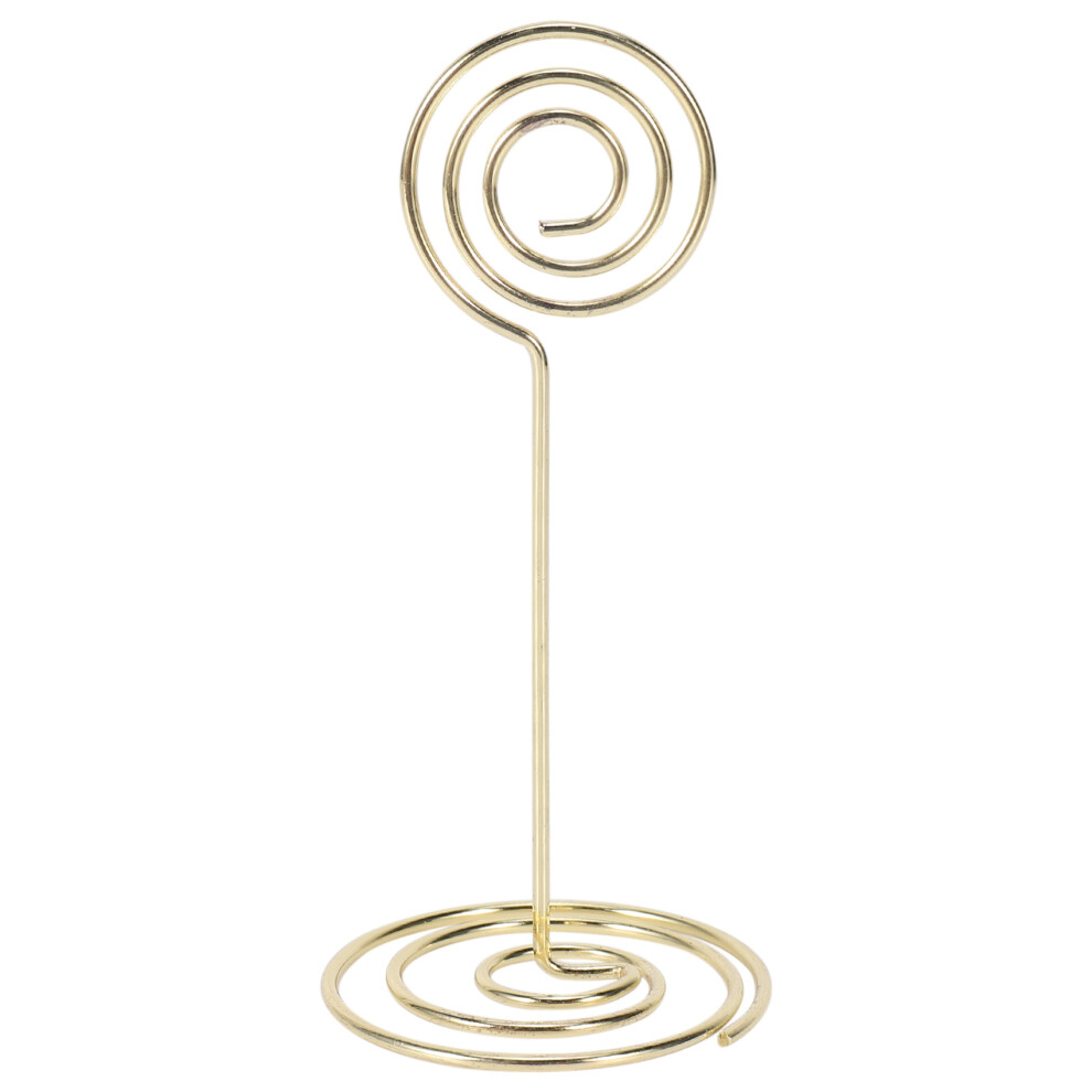 12 Pack Table Number Card Holders Photo Holder Stands Place Paper Menu Clips, Circle Shape (Gold) Gold 4851170412553