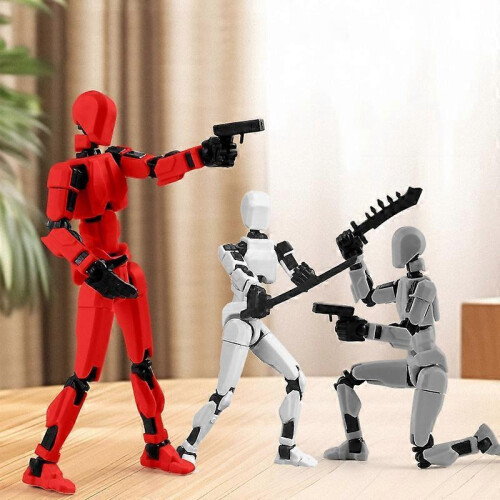 (White) T13 Action Figure – Titan 13, Nova 13 – 3D Printed Multi-Jointed Moving Model Toy 2