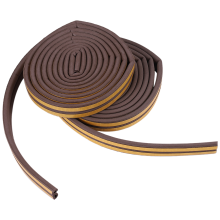 2 Roll EVA Seal Weather Strip Foam Tape D Type 10M Doors Draught Excluder Anti-Collision Strips