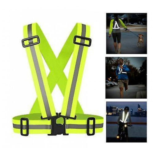 (Yellow, Yellow) Reflective vest with Reflector - Practical & Durable 2