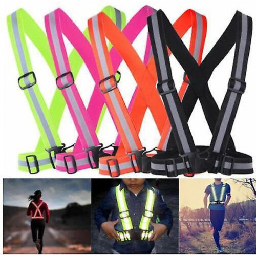 (Orange, Orange) Reflective vest with Reflector - Practical & Durable 1