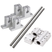Horizontal Linear Bearing Slide Set 8mm Dia Motion Bushing 200mm Shaft Optical