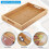 Rectangular  Bamboo Tray with Handles, for Food Serving, Dinner Breakfast , Tea ,Coffee Snack (38 x 25 x 5cm) 2