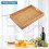 Rectangular  Bamboo Tray with Handles, for Food Serving, Dinner Breakfast , Tea ,Coffee Snack (38 x 25 x 5cm) 3