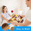 Rectangular  Bamboo Tray with Handles, for Food Serving, Dinner Breakfast , Tea ,Coffee Snack (38 x 25 x 5cm) 5
