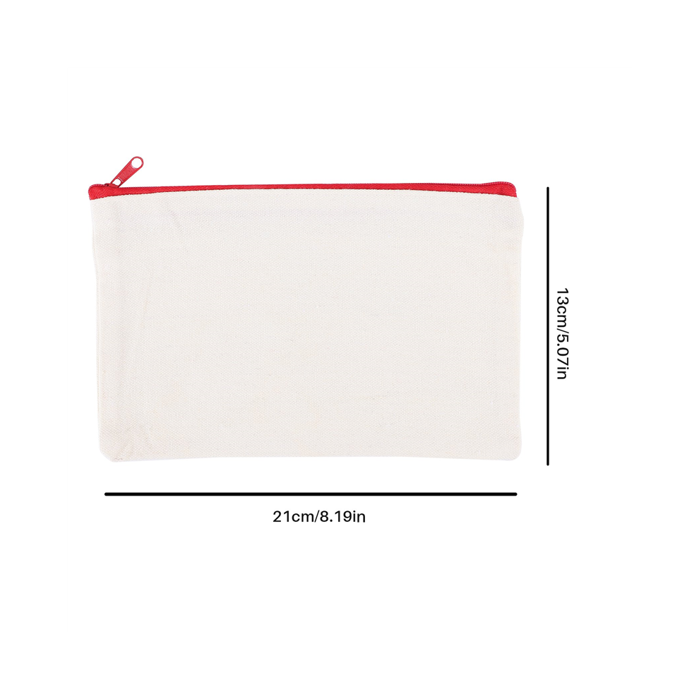 Saudism 12Pcs Multipurpose Cosmetic Bag Makeup Pouches With Zipper Canvas Pencil Pouch Travel Toiletry For Diy Design