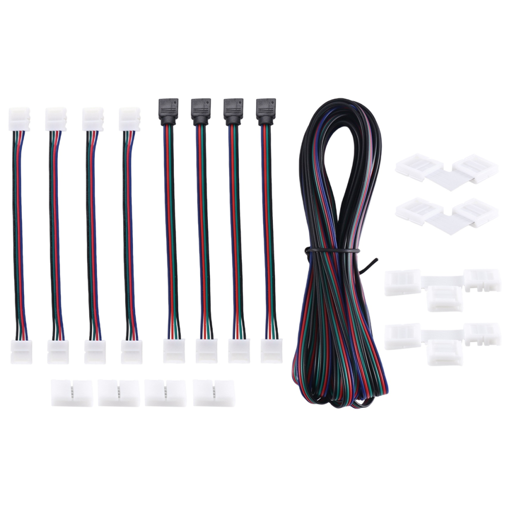 16.4Ft(5M) 4-Pin Rgb Led Strip Extension Cable,Led Strips Connectors Kits For 5050 Flexible Light 4851170416605