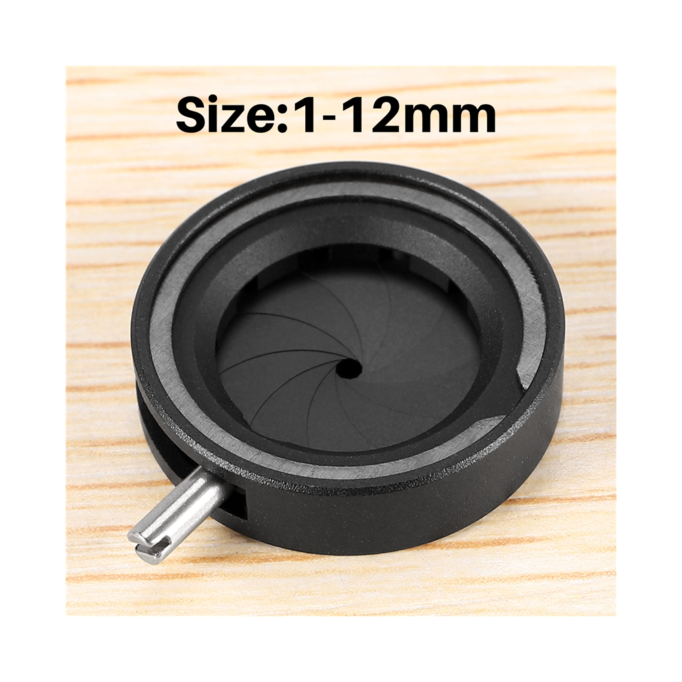 Manual Aperture Adjustable Mechanical Iris Diaphragm For Digital Camera Microscope Lens Sk12 Black 4851426846965