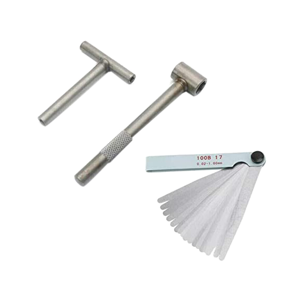 3 Pcs Motorcycle Engine Valve Screw Adjusting Spanner Tool + Feeler Gauge 4851426849652