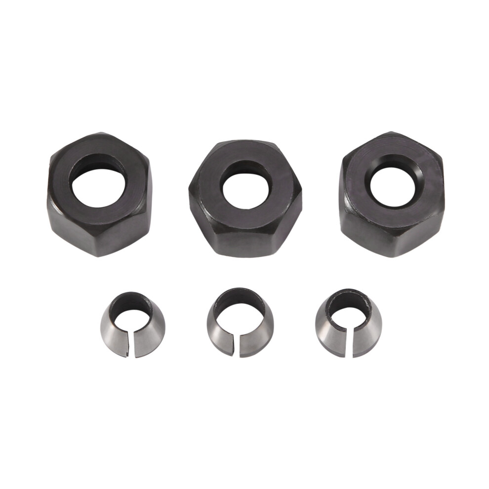 3 Pcs Router Collet Set Chuck Heads Adapter For Drills Engraving Trimming Carving Machine Electric Milling Cutter 4851426850665