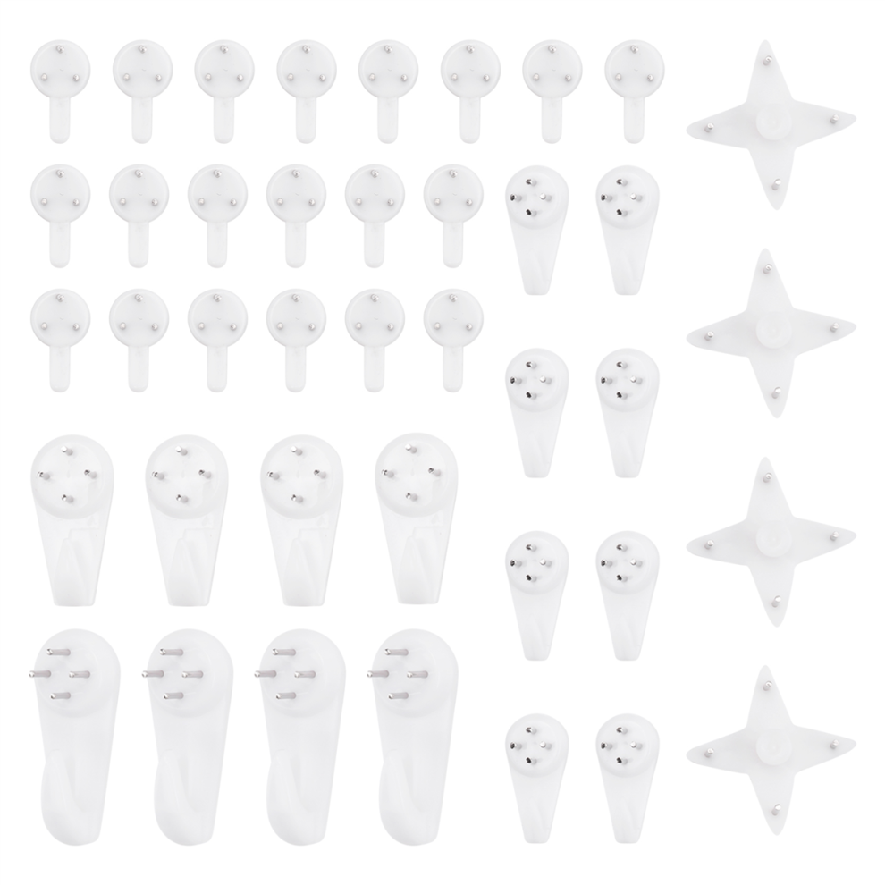 40Pcs Nail Screws Wall Hooks Picture Hangers Traceless Photo Hook Multi Function Painting Frame Hanger 4851426850467