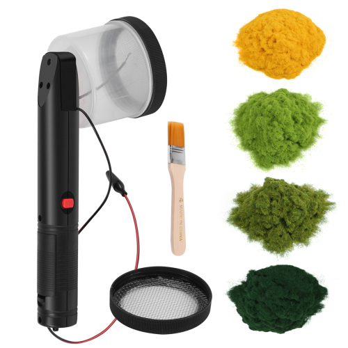 Flocking Kit Static Grass Applicator ABS Mini Machine with Antislip Handle for DIY Scenic Table 2
