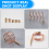 Universal Gas Stove Thermocouple with 5Pcs Nuts Heating Burner Replacement Adaptor 7