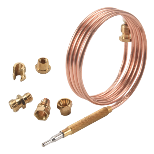 Universal Gas Stove Thermocouple with 5Pcs Nuts Heating Burner Replacement Adaptor