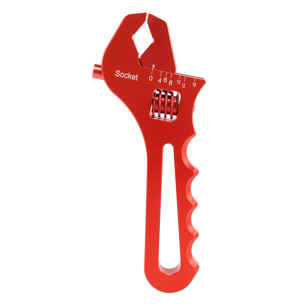 Adjustable Wrench, An Aluminum Wrench Hose Fitting Tool Spanner An3-An16 - Red 4851426855660
