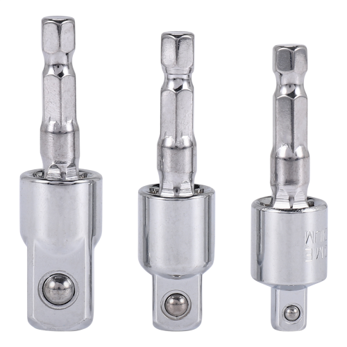 3 Pack Impact Grade Socket Adapter 360-Degree Universal Joint Swivel Set, to Drill 1