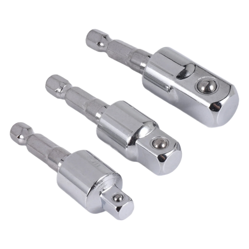 3 Pack Impact Grade Socket Adapter 360-Degree Universal Joint Swivel Set, to Drill 2
