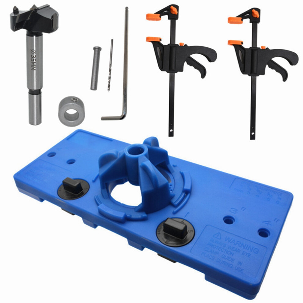 35Mm Concealed Hinge Drilling Jigs Hole Saw Jig Guide Locator Opener Cabinets Woodworking Tool Set 4851426864082