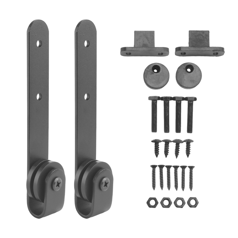 10Pcs 0.63Inch-0.78Inch Carbon Steel Cabinet Sliding Door Barn Hardware Kit Bezel Hanging Rail Slides 4851426863535