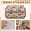 Fabric Sewing Basket Organizer with Removable Tray Household Storage Kit Box 9