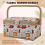 Fabric Sewing Basket Organizer with Removable Tray Household Storage Kit Box 6