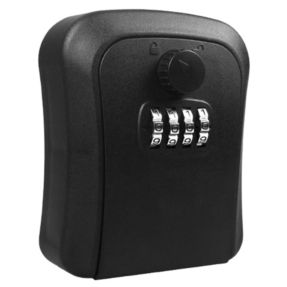 Key Lock Box, Wall-Mounted Zinc Alloy Box Weatherproof 4-Digit Combination Storage 4851426866895