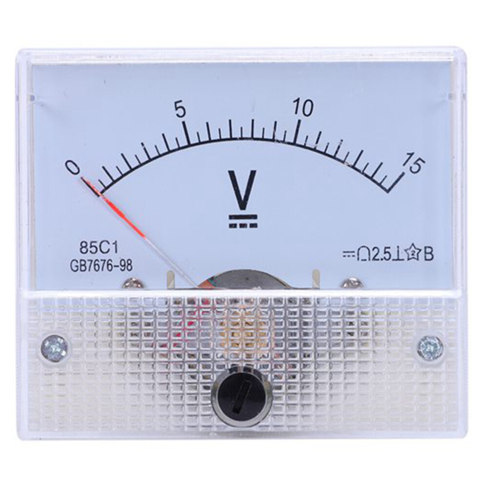 Pointer Type Dc Voltmeter, 85C1 0-15V Mechanical Analog Voltage Panel Meter 4851426865966