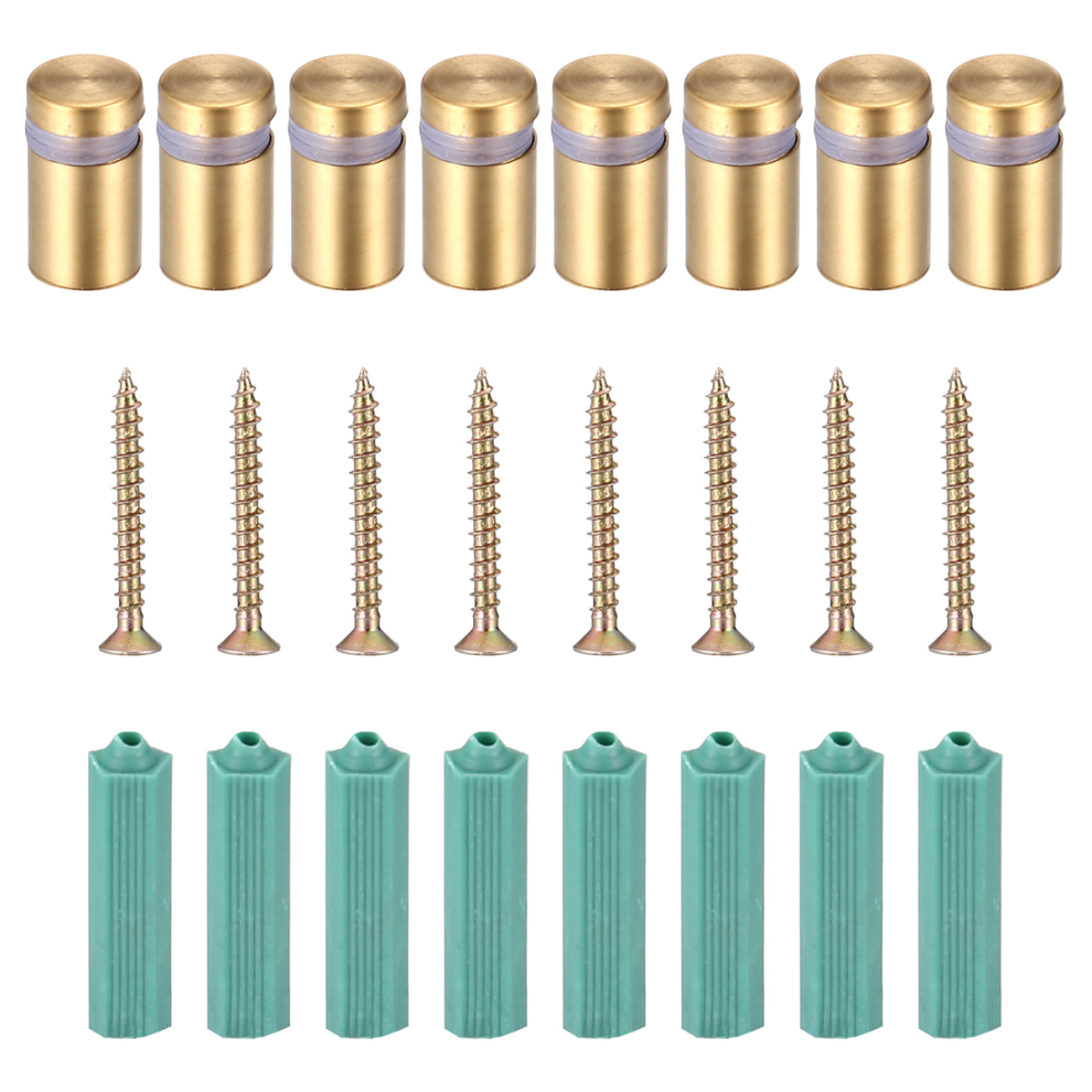 8 Sets Standoff Screws Advertising Nail Wall Mounting Hardware For Hanging Acrylic Picture Frame (12 X 20Mm) 4851426870311