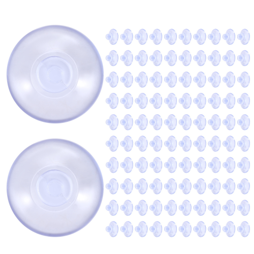 100Pcs Transparent Suction Cups, Plastic Pads Without Hooks for Outdoor, Kitchen,Bathroom,Window 20Mm 2