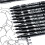 8Pcs Black Thin Liner Pens Mini Fineliner Drawing for Artist Illustration Technical Office Documents 7