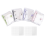 4 Pack Mini Transparent 3 Ring Binder Covers with Grid Inner Page and 12 Pcs Pockets(3 Pcs/Set) 4