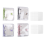 4 Pack Mini Transparent 3 Ring Binder Covers with Grid Inner Page and 12 Pcs Pockets(3 Pcs/Set) 5
