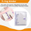 4 Pack Mini Transparent 3 Ring Binder Covers with Grid Inner Page and 12 Pcs Pockets(3 Pcs/Set) 7