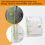 4 Pack Mini Transparent 3 Ring Binder Covers with Grid Inner Page and 12 Pcs Pockets(3 Pcs/Set) 8