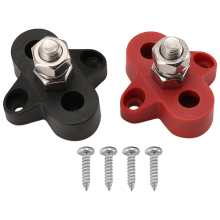2Pcs 5/16 Inch DC 48V Busbar Power Terminal Block M8 Positive Negative Distribution Stud for RV Ship Boat