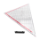 30CM Drawing Triangle Ruler Multi-Function Design with Handle Protractor Measurement Stationery 3