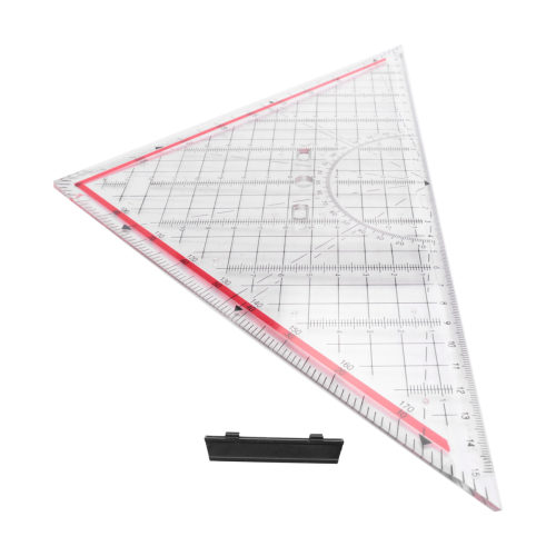 30CM Drawing Triangle Ruler Multi-Function Design with Handle Protractor Measurement Stationery 2