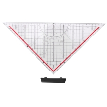 30CM Drawing Triangle Ruler Multi-Function Design with Handle Protractor Measurement Stationery