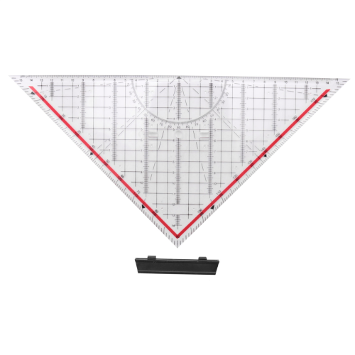 30CM Drawing Triangle Ruler Multi-Function Design with Handle Protractor Measurement Stationery 1