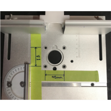 Router Table Insert Plate Miter Gauge for Woodworking Saw Multifunctional Trimmer -Silver