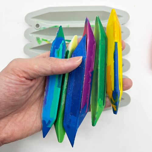 Crayon Recycling Mold 2 Pack, 3D Silicone Mold,Oven,Pure Silicone, and Reusable 2