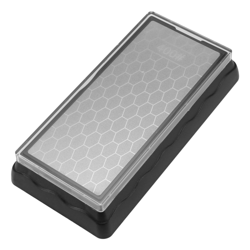 Double-Sided Diamond Sharpening Stone,Whetstone Honeycomb Plate with Non-Slip Base(400/1000 Grit) 2
