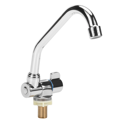 Foldable RV Faucet Rotating Single Handle Deck/Wall Mounted Kitchen Tap Copper Cold Water 2