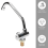 Foldable RV Faucet Rotating Single Handle Deck/Wall Mounted Kitchen Tap Copper Cold Water 9