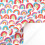 12 Sheets Set, Rainbow Birthday Wrapping Paper Gift Wraps for Birthday, Valentines, Easter 6