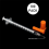 1Ml/Cc Syringe with 30G 0.5Inch Needle - Orange (30G-13mm-100Pack) 5