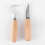 2PCS Stainless Steel Beech Carving Knife Scraper Spoon Handle Set Beginner Sculpture Specialty C 7