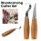 2PCS Stainless Steel Beech Carving Knife Scraper Spoon Handle Set Beginner Sculpture Specialty C 5