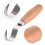 2PCS Stainless Steel Beech Carving Knife Scraper Spoon Handle Set Beginner Sculpture Specialty C 4